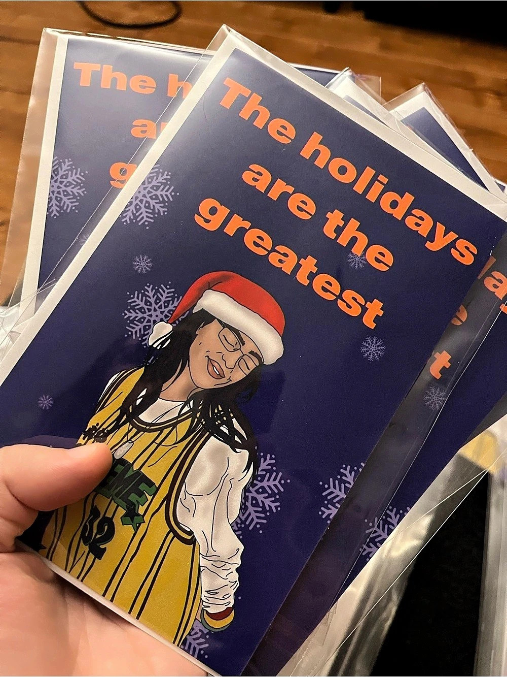 Holiday Greeting Card - Billie Eilish Inspired